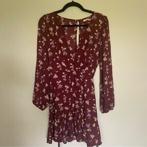 Francesca’s Floral Long Sleeve Dress